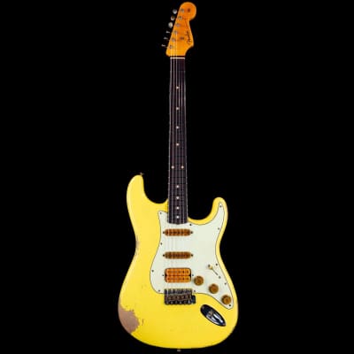 Fender Custom Shop Alley Cat Stratocaster Hvy Relic HSS Rosewood Board Vintage Trem Graffiti Yellow R120412 image 4