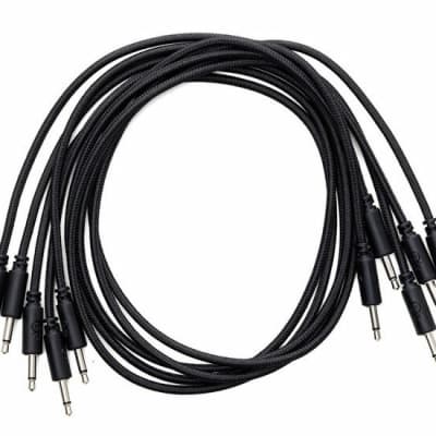 Erica Synths Braided & Soft Eurorack Patch Cables 60 cm (5 pcs) (Black)  [Three Wave Music] image 2