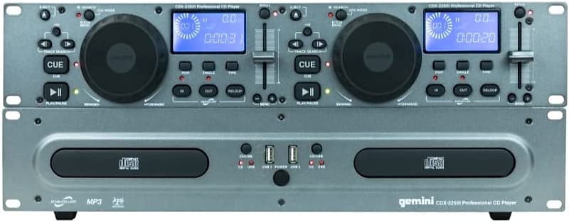 Gemini - CDX-2250i - Dual Rack CD CD-R MP3 and USB DJ Media Player