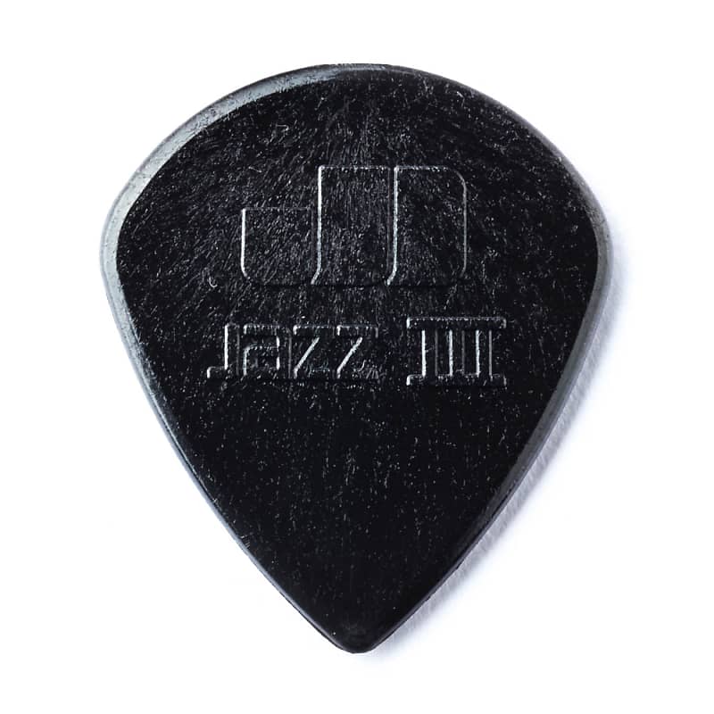 Dunlop Nylon Jazz III Guitar Pick Black Stiffo  6-Pack image 1