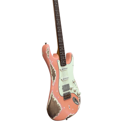 10S iCC Strat 11 Tone HSS Electric Guitar Shell Pink Heavy Relic image 9