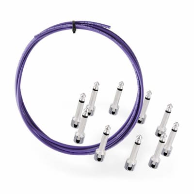 Lava Cable Tightrope Solder-Free High End Cable Kit w/ 10 Right Angle TeCu Plugs 2019 Purple