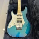 LEFTY ESP E-II ST-1  MADE IN JAPAN Aqua Marine Quilt Top Finish Left-Handed Electric Guitar w/ Case