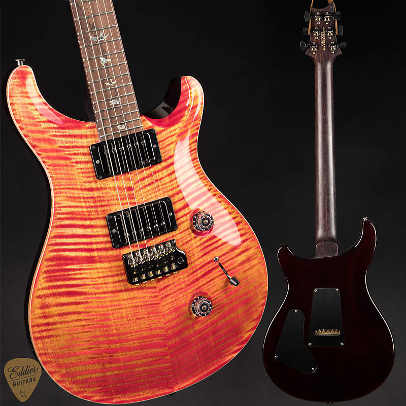PRS Eddie's Guitars Wood Library Custom 24 Brazilian FB/Rosewood Neck - Blood Orange image 1