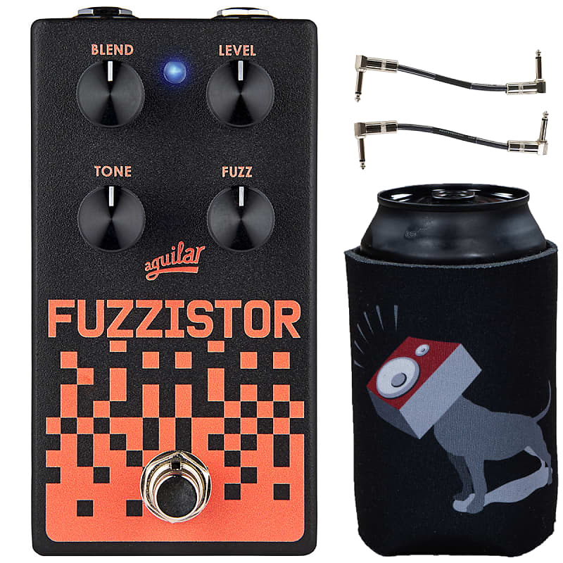 Aguilar Amps Fuzzistor V2 Bass Fuzz Effects Pedal w/ Patch Cables & Beer Hugger image 1