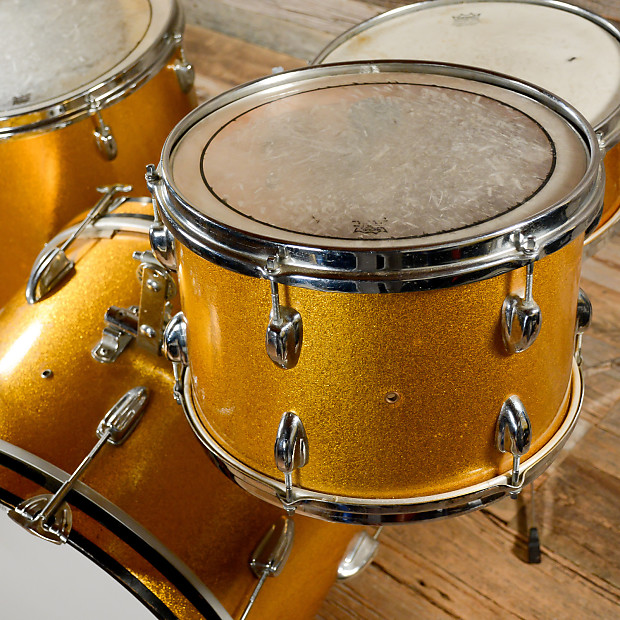 Pearl (MIJ) 4pc Drum Kit 13/16/20/5.5x14 Gold Sparkle 60s