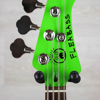 FleaBass "Punk Bass" Model 32 Pink/Green w/ gig bag image 2