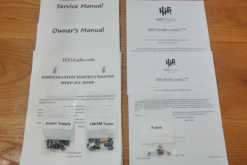 Marantz 2020 restoration kit filter capacitor repair rebuild fix  			