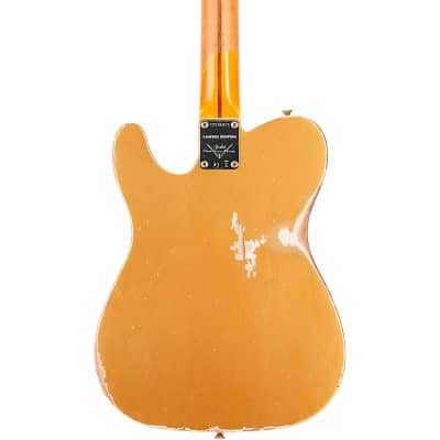 Fender Custom Shop '50s Vibra Telecaster Limited-Edition Heavy Relic Electric Guitar Aztec Gold image 2