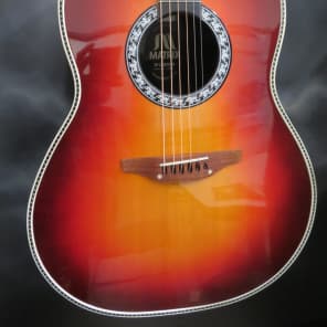1978 Ovation Matrix 1132-1, Acoustic Guitar, Cherry Sunburst W Chip Case image 1