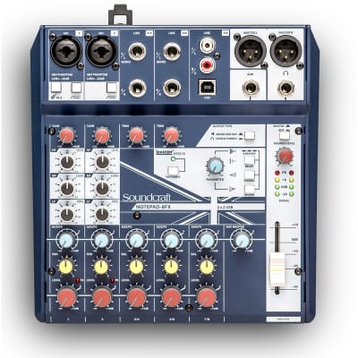 Soundcraft Notepad-8FX Small-format Analog Mixing Console w/ USB I/O and Effects image 1