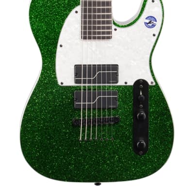 ESP LTD Stephen Carpenter SC607B Guitar with Case Green Sparkle image 3
