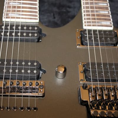Ibanez Xiphos Doubleneck Guitar w/ OHSC *RARE* 2009 matte gunmetal NAMM Guitar image 8