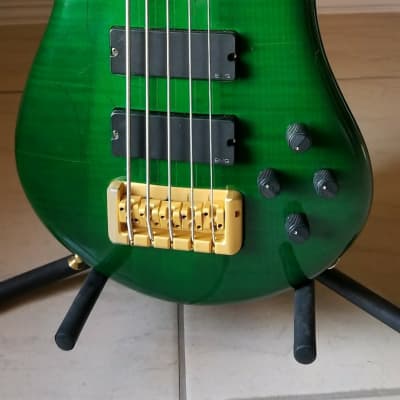 Spector Euro 5 NS-5CR FM 1999-2000 Green Bass Neck-Thru EMG Made in Czech for Repair or Pieces image 3