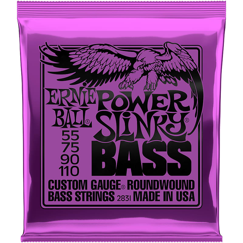 Ernie Ball EB2831 Power Slinky Bass Strings 55-110 - String Set for 4 String Bass Guitar Bild 1