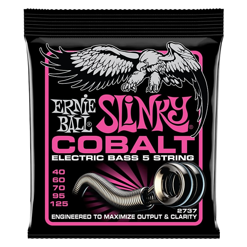 Ernie Ball 2737 Super Slinky Cobalt 5 Bass 40 125 Reverb