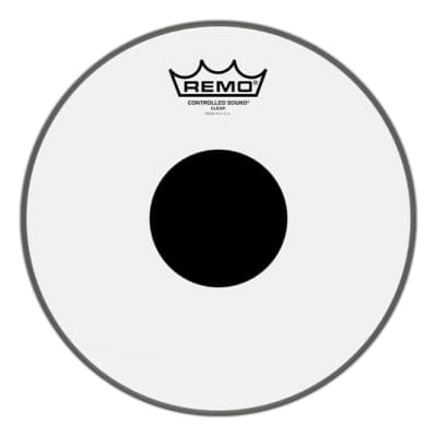 Remo Controlled Sound Clear Top Black Dot Drum Head 10in image 1