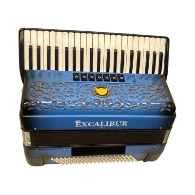 Excalibur Super Classic PSI Series Blue Fade 120 Bass Piano Accordion image 1