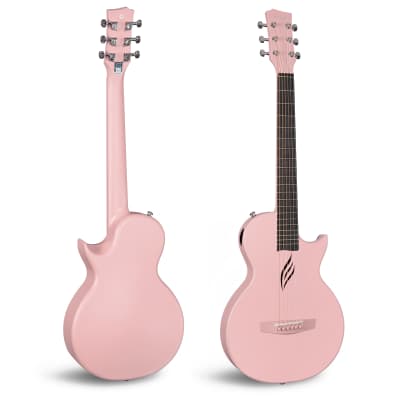 Enya Nova Go Carbon Fiber Acoustic Guitar Pink (1/2 Size) image 2