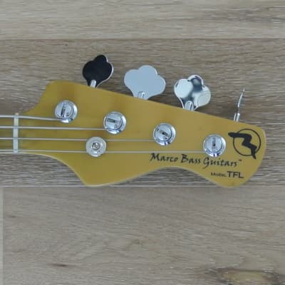 Marco Bass Guitars - TFL 4 Relic - 4 String Bass With Tulip Wood Body In Butterscotch Yellow image 5