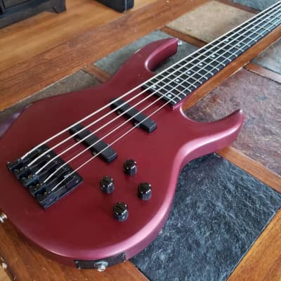 Carvin LB75 5-string bass red mid-'90s USA image 3