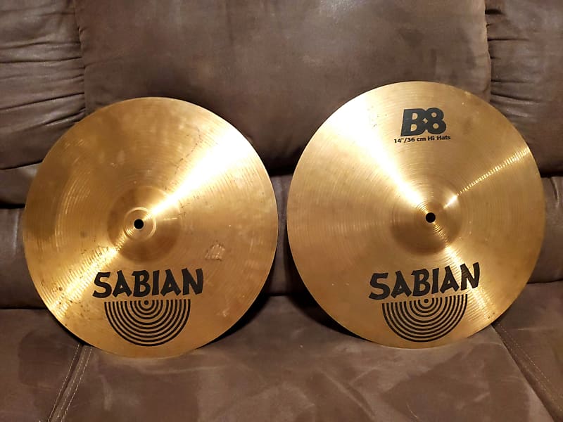 Sabian 14" B8 HiHat Cymbals Reverb UK