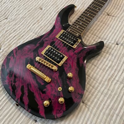Bunker Guitars Custom David Lawrence 2017 - Red-Maroon and Black Swirl for sale