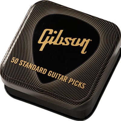 Gibson Guitar Picks, Black, 72-Pack, Thin image 1