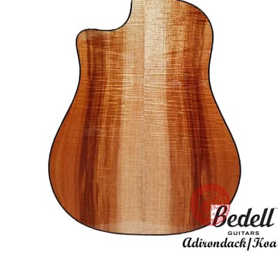 Bedell Limited Edition Dreadnought Cutaway Adirondack Spruce Figured Koa handcrafted electronics guitar image 2