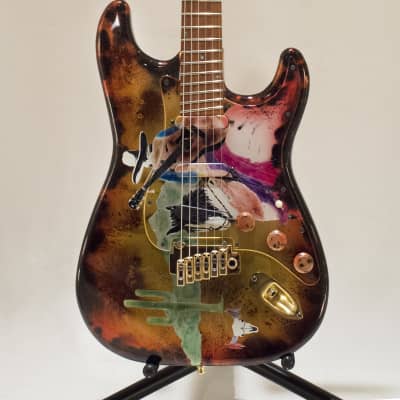 Peter Kellet Peter Kellett Custom Anodized Strat Style Guitar One of a Kind Anodized image 1