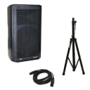 Peavey DM 112 Dark Matter Pro Audio DJ 650W Powered 12" Speaker w/ Stand & Cable