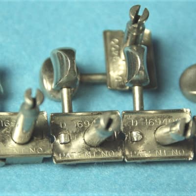 Rare 1960's Kluson Deluxe 6 in line tuning pegs for Left Handed stratocaster, Telecaster, jazzmaster image 4