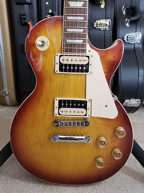 Gibson Les Paul Classic 2016 Iced Tea Plain Top Limited Edition w/ Case  Candy & OHSC Nice!