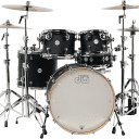 DW Design Series Drum Set 5-Piece Maple Shell Pack, Black Satin Lacquer 22" DDLM