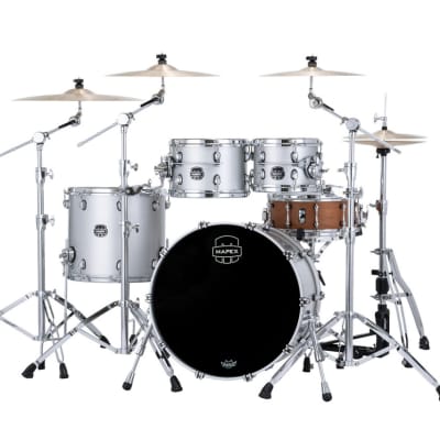 Mapex Saturn Evolution Birch/Walnut 22'' 4pc, Gun Metal Grey na  Gear4Music.com