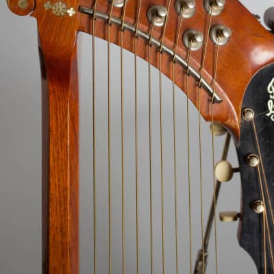 Gibson  Style U Harp Guitar (1917), ser. #39406, original black hard shell case. image 7