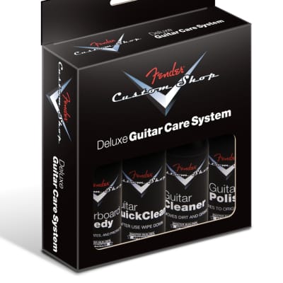 Fender Custom Shop Deluxe Guitar Care System, 4 Pack, Black image 3