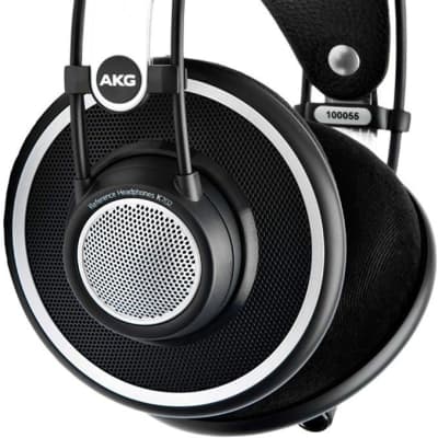 AKG Pro Audio K702 Over-Ear Open-Back Flat-Wire Studio Headphones Black image 1
