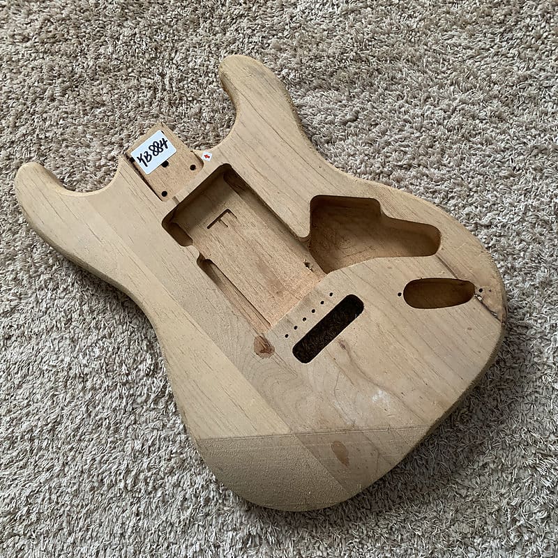 Solid Alder Wood Strat Style Unfinished Guitar Body Reverb 9140