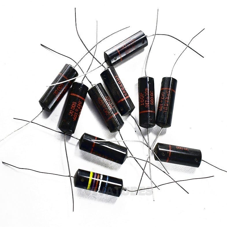 Lot Of 10X Vintage Sprague 'Black Beauty' Axial Oil Capacitor | Reverb