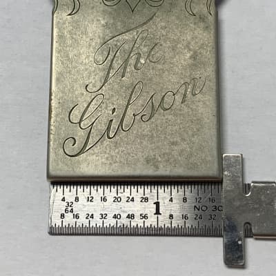 The Gibson Mandolin Tailpiece Cover Vintage USA Nickel 1920 1921 1922 1923 1924 *FREE Shipping* image 2