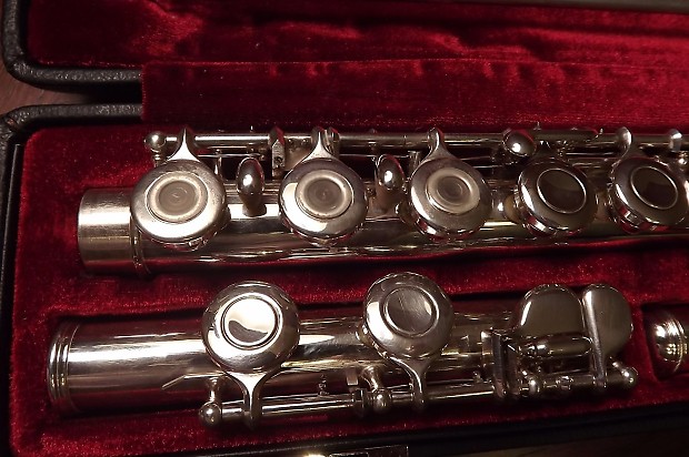 Silver Yamaha YFL 481II 925 Flute Open Hole B Foot Intermediate