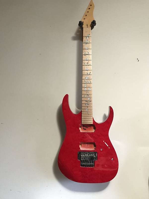 Ibanez RG Body, Custom Neck Early 2000’s - Transparent Red, Quilted Sapele Top, Basswood Body image 1
