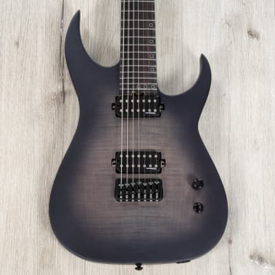 Mint Schecter 875 Keith Merrow KM-7 MK-III Legacy 7-String Guitar, Transparent Black Burst image 2