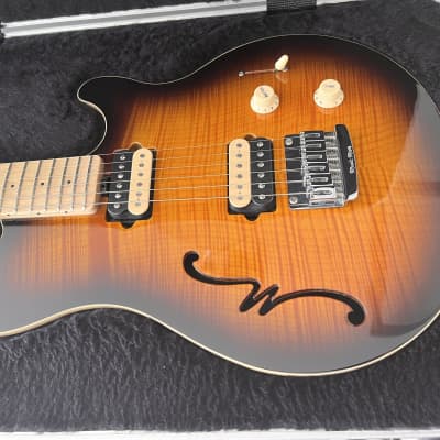 Ernie Ball Music Man Axis Super Sport Semi-Hollow HH Hardtail with Maple Fretboard 2010s - Tobacco Burst image 4