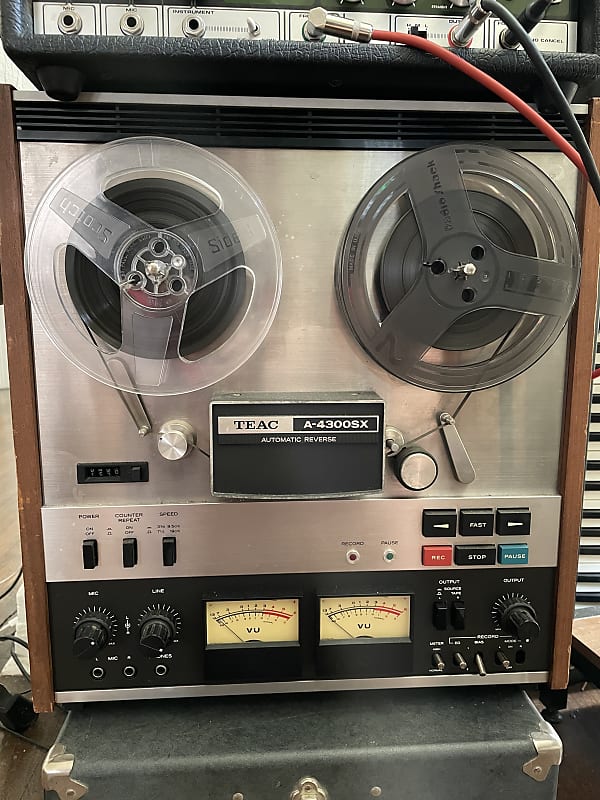 TEAC A-4300SX 1/4” Reel To Reel Tape Recorder 1970's - Steel & Wood