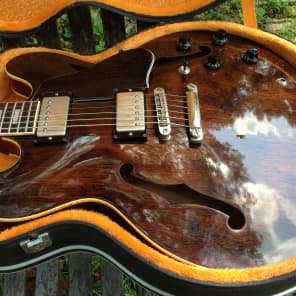 Greco SA-550W MIJ ES-335 Style Japan Lawsuit  Guitar 1978 Walnut Brown image 5