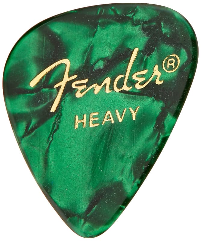 Fender 351 Premium Celluloid Guitar Picks - GREEN MOTO, HEAVY 144-Pack (1 Gross) image 1