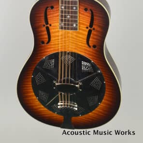 National Estralita Deluxe, Single Cone, Wood Body Resonator Guitar image 2