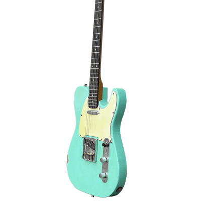 10S iCC/T Vintage 50s Tele Electric Guitar Relic Surf Green image 11